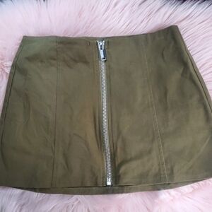 Poster Grl Army Green Zipper Mini Skirt Small Dolls Kill